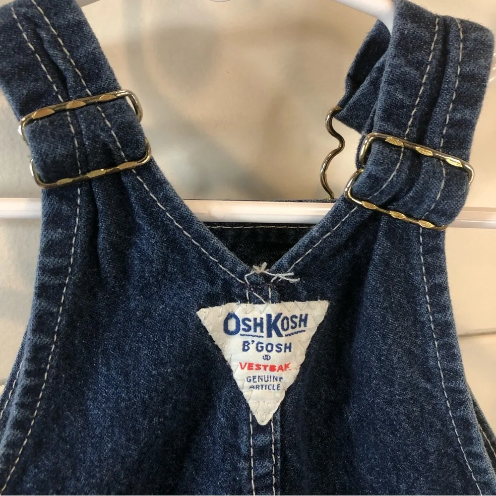 Oshkosh B’Gosh USA Vestbak Overalls‎ Denim Jean Vintage 90’s 12 months Unisex